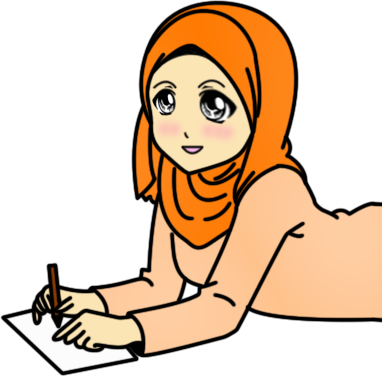 Fizgraphic: Freebies Doodle Muslimah Menulis