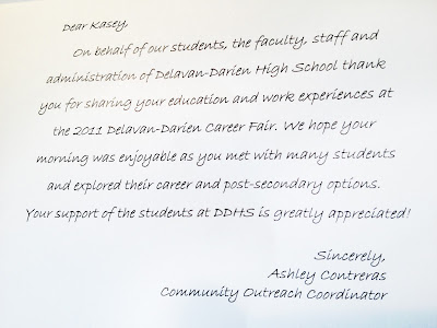 career fair thank you letter