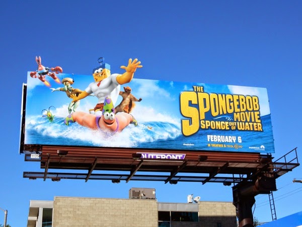 The SpongeBob Movie: Sponge out of water billboard Melrose Avenue SpongeBob Movie out of water billboard