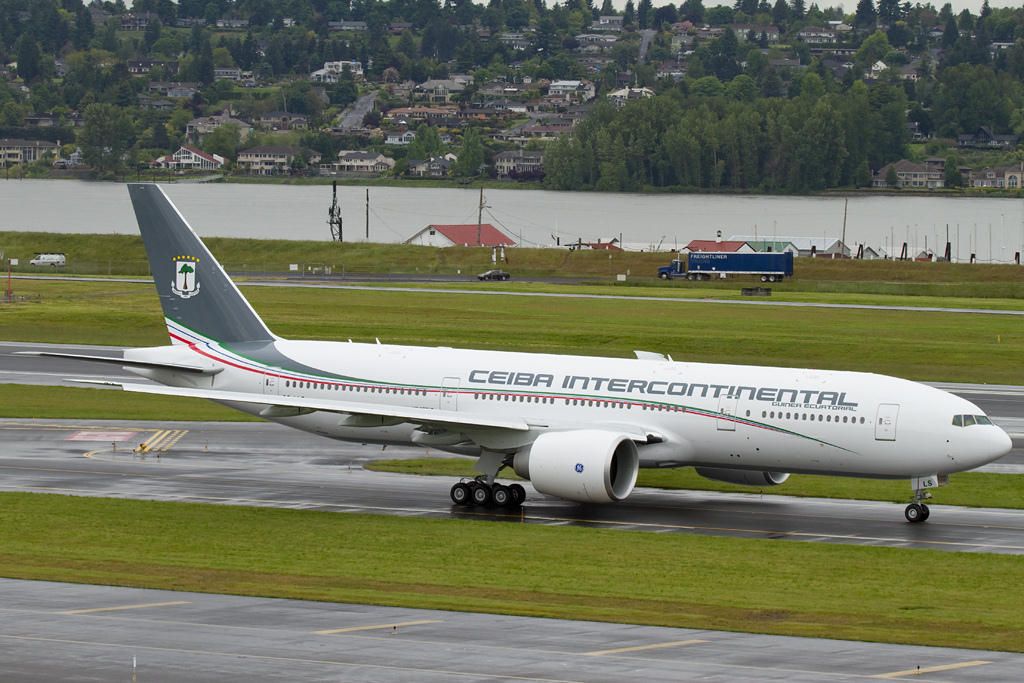 Puget Sound Boeing Test Flights 3CLLS B7772FBLR CEIBA INTERCONTINENTAL GUINEA EQUATORIAL