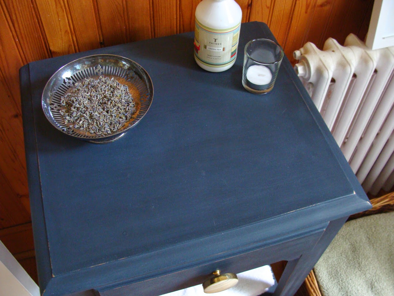 Something Ivory DIY MilkPainted Bathroom Table