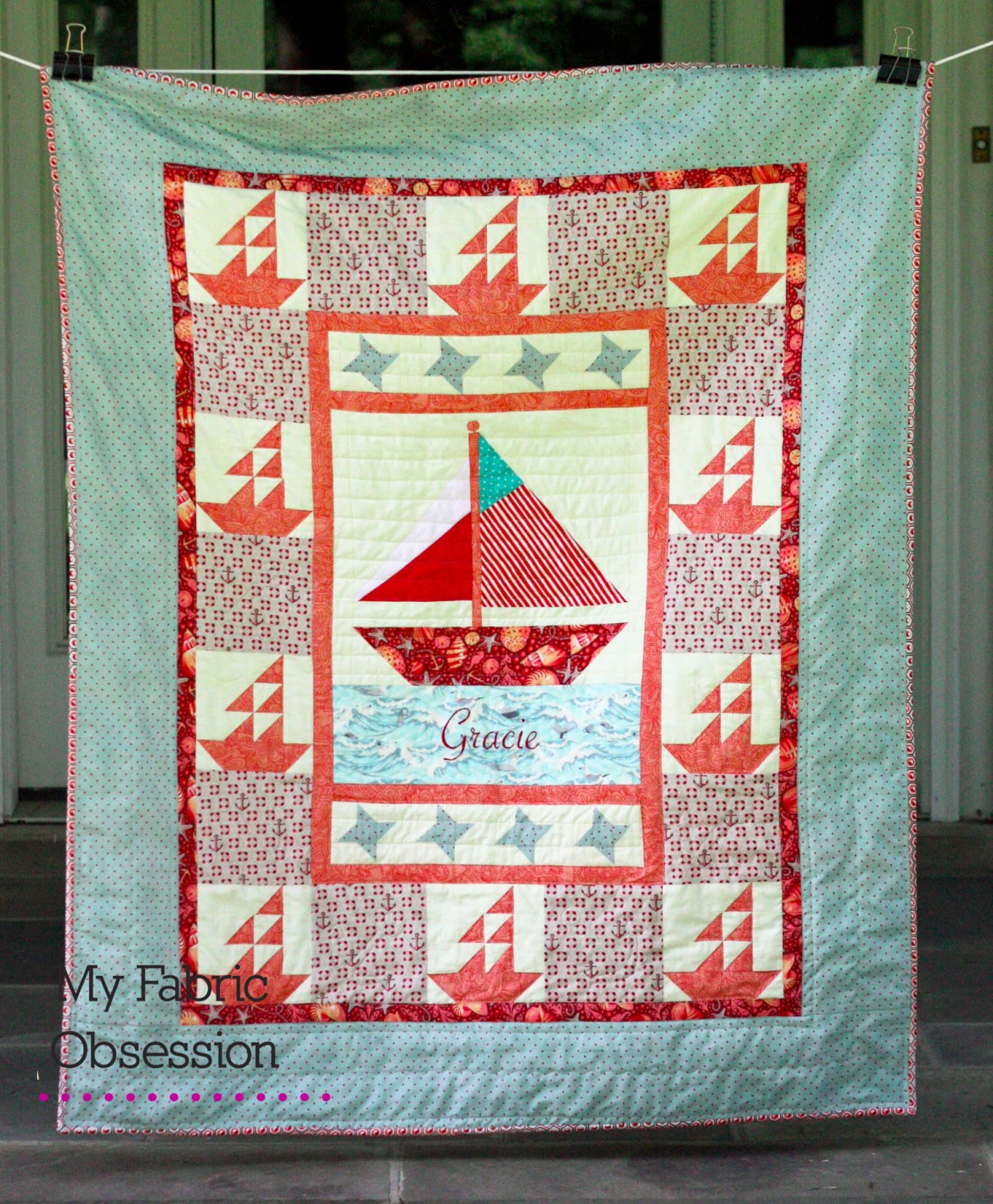 My Fabric Obsession Nautical Quilt take 2