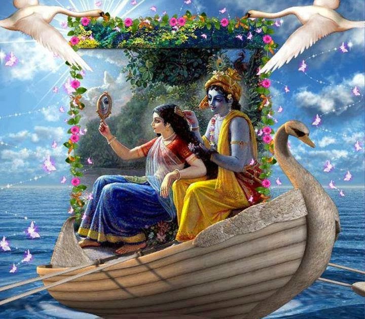 TELUGU WEB WORLD RADHA KRISHNA SAILING ON BOAT