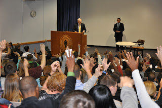 Professor Jim Olson from Texas A & M University surveyed SHSU students on the ethical issues of spying.