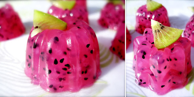 How to make a jelly of the dragon fruit healthy solution