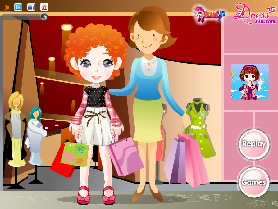 Shopping with Mother Dress up Games The best games for Girls