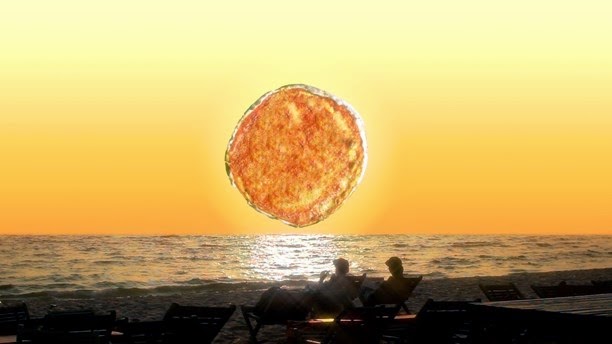 Pizza som sol