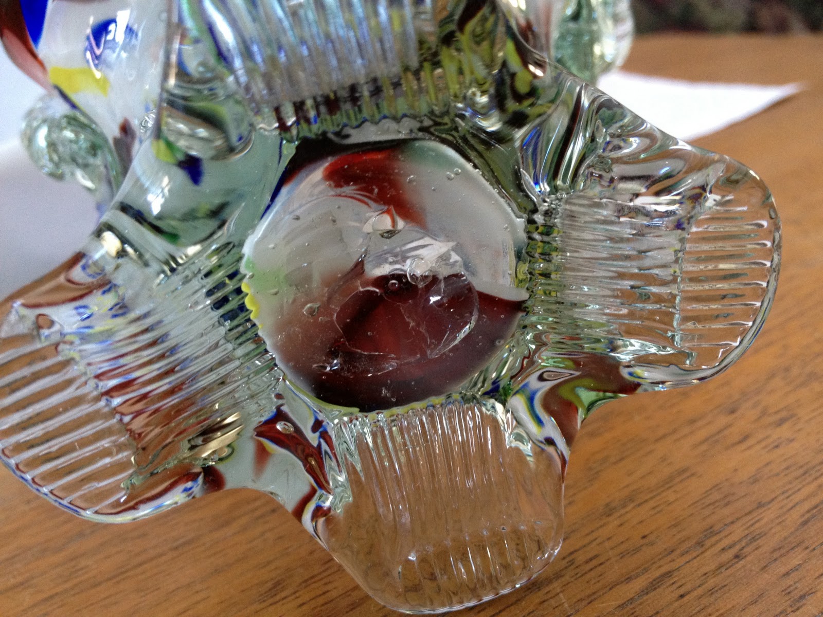 Antique Hunter End of Day Handblown Glass Basket