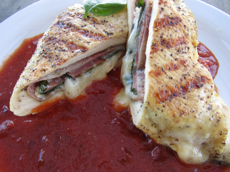 Cooking The Day Away Chicken stuffed with Prosciutto, Brie and Fresh