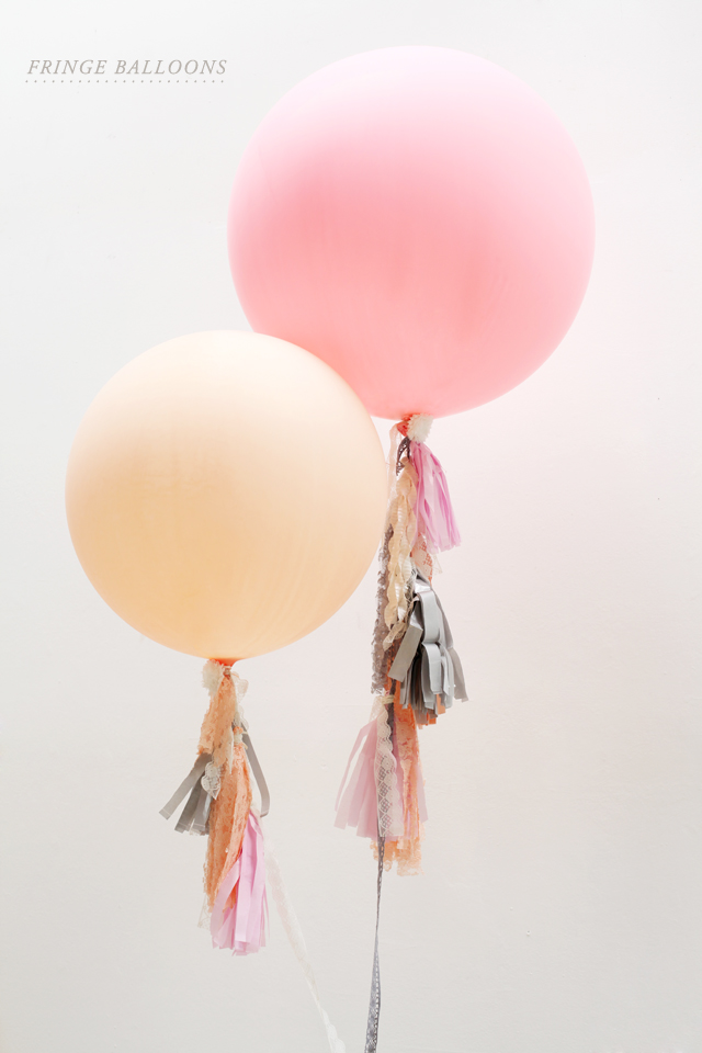 oh!myWedding: DIY Globos con flecos de tela / Fringe Balloon DIY
