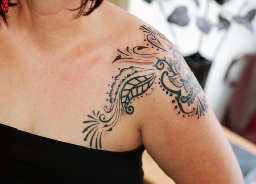 8. Devil on Shoulder Tattoo Placement - wide 2