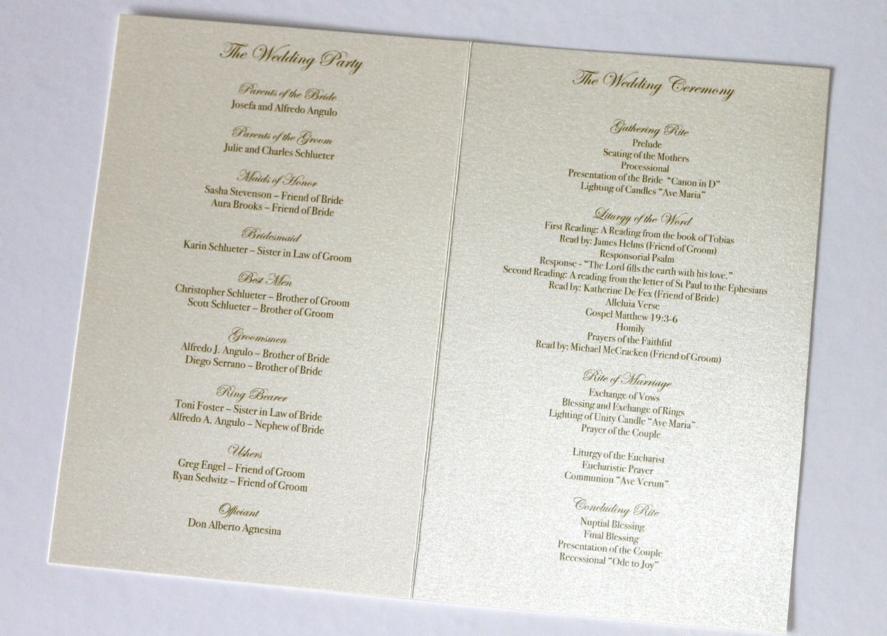 event day booklet Wedding invitations, Invitations, Ceremony