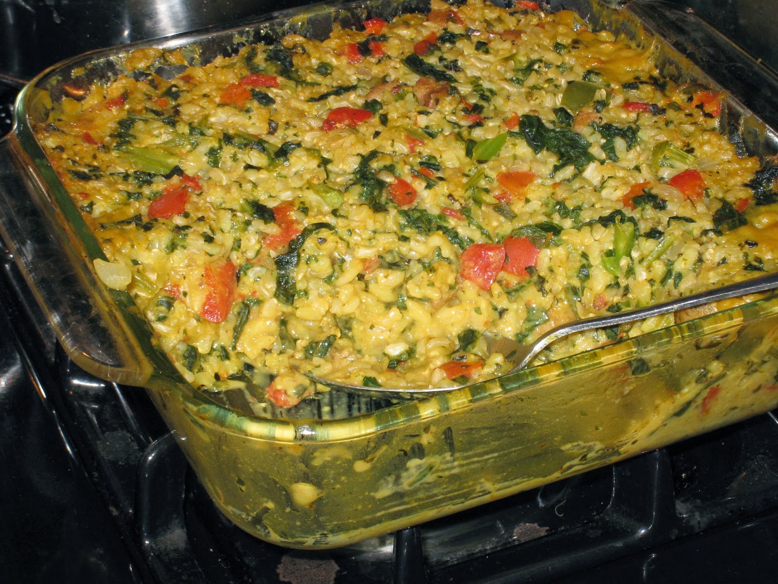 recipes straight up: Vegan Cheesy Rice Casserole