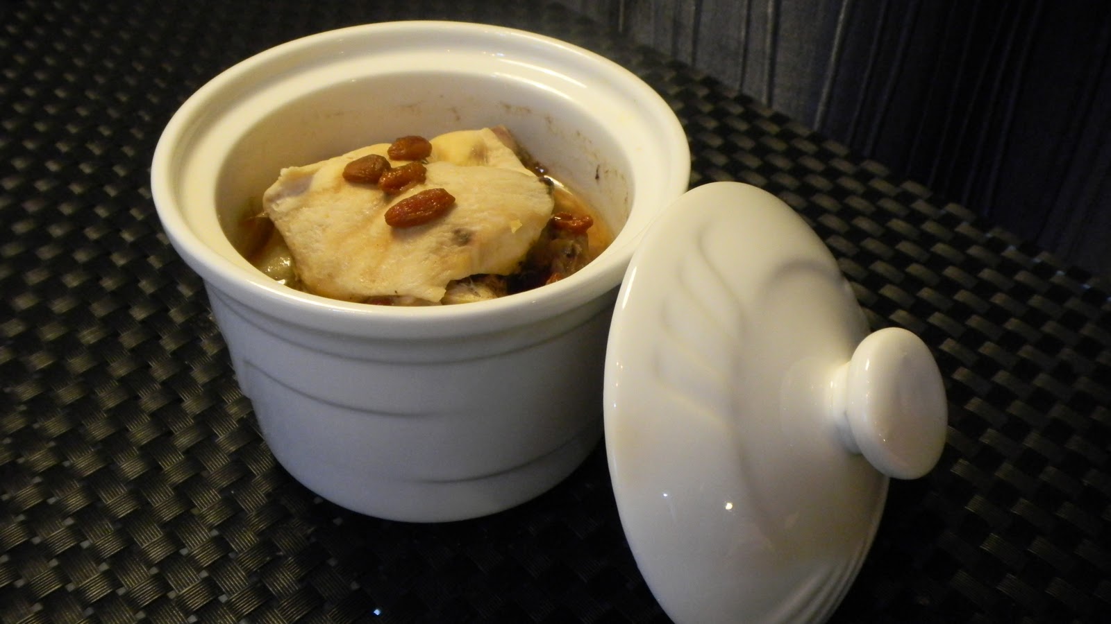 Steamed Herbal Chicken in Mini Porcelain Pot Shan's Recipes