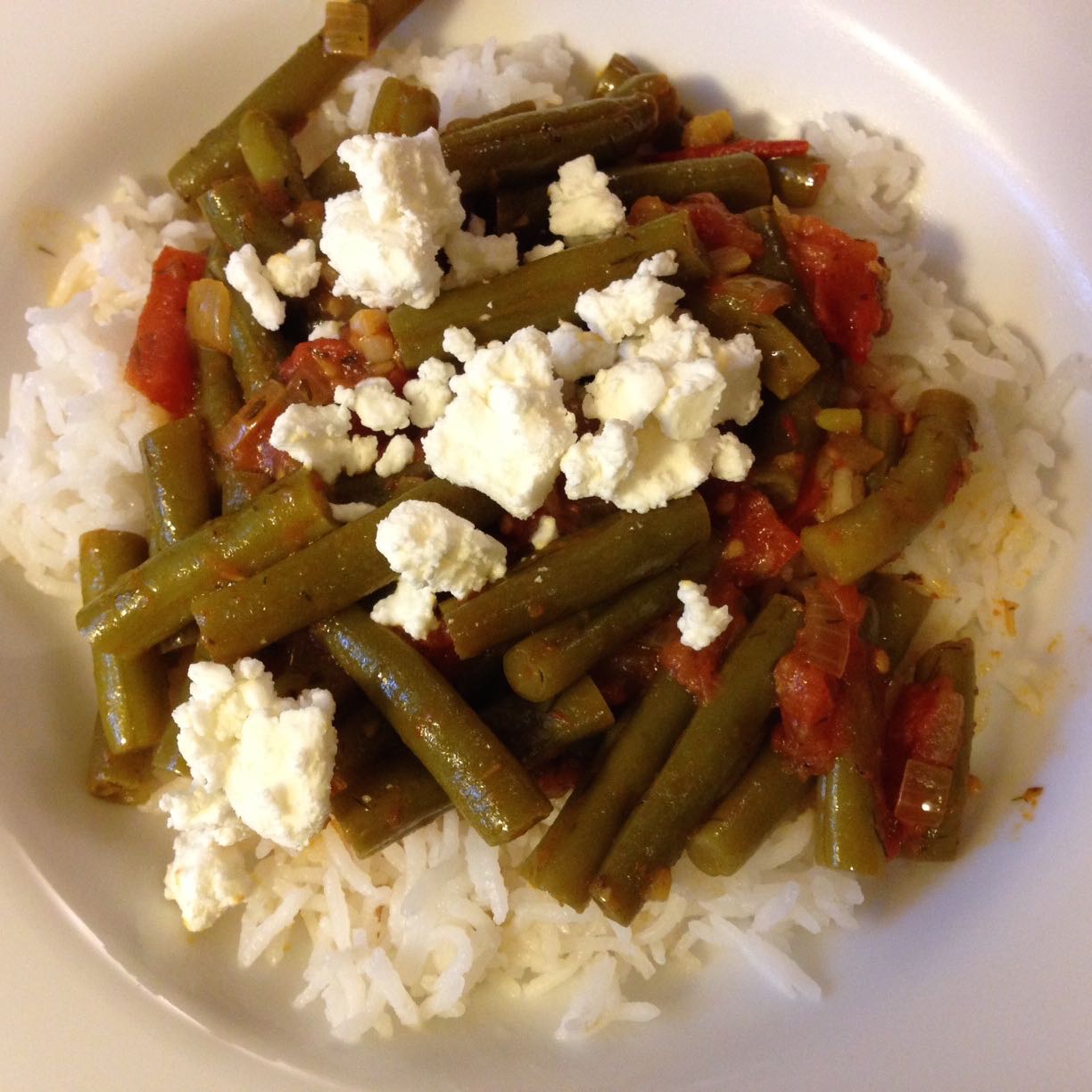 Gezellig Fasolakia Greek green bean and tomato stew