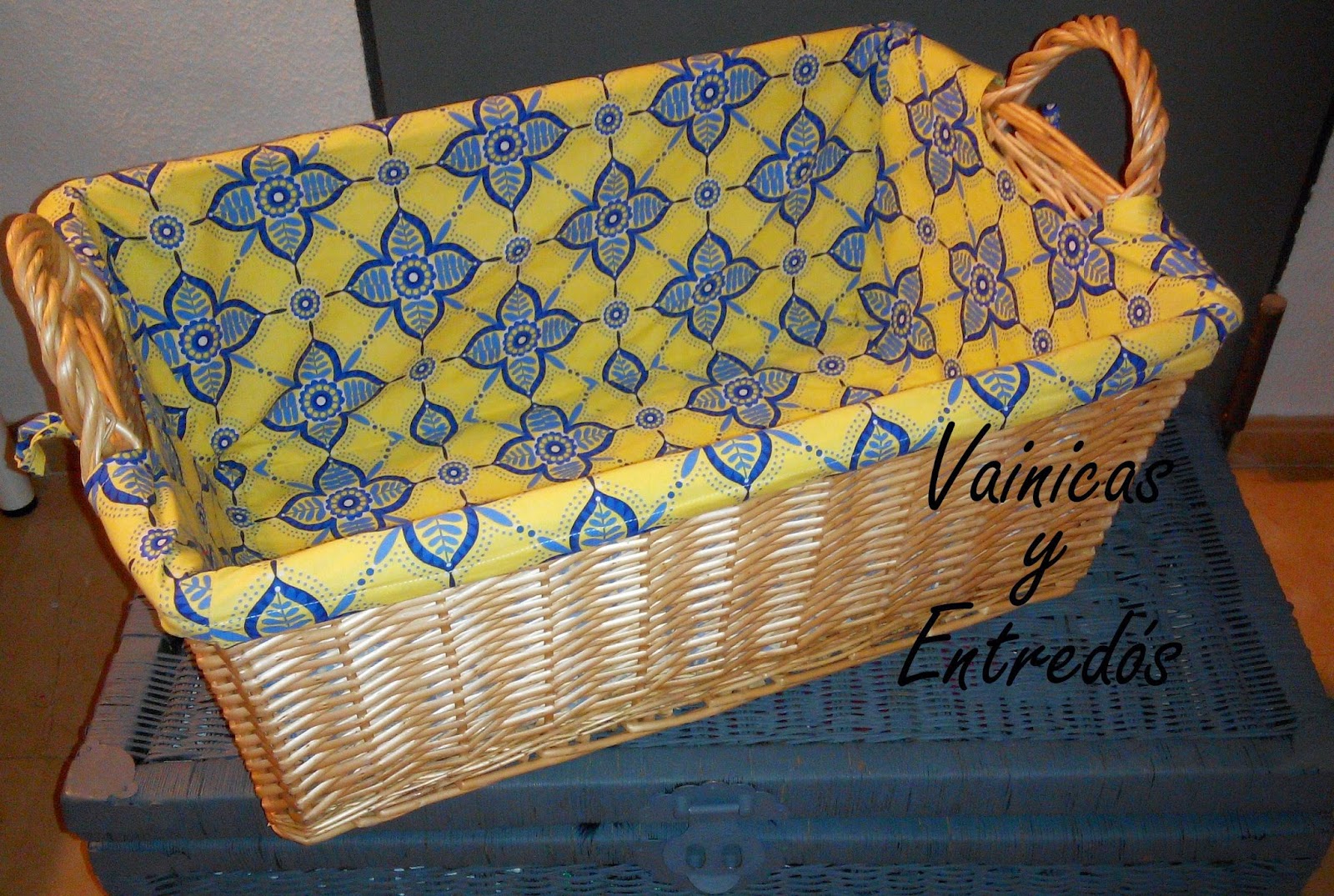 Vainicas y entredós: Tutorial: como reciclar una cesta de mimbre