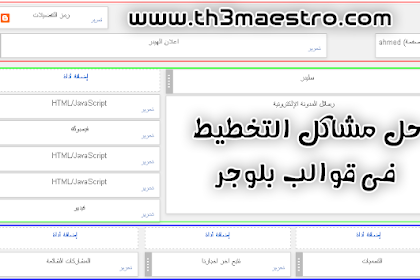 حل مشكلة التخطيط فى قوالب بلوجر