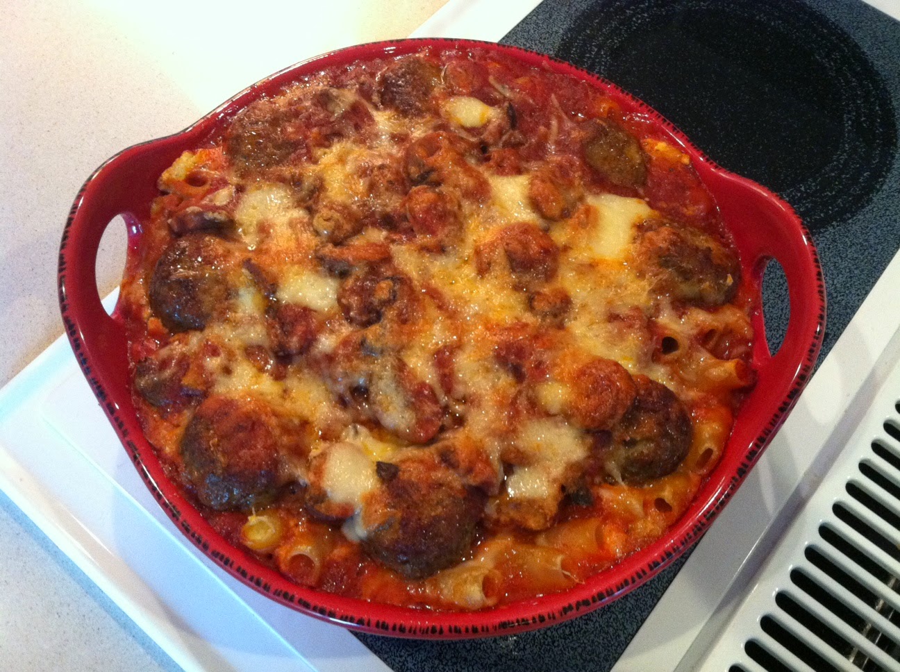 Estelle's BAKED ZITI WITH ITALIAN RICOTTA MEATBALLS