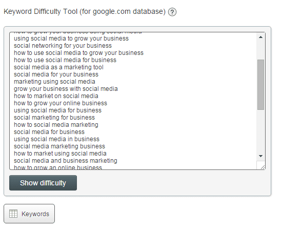 semrush keyword difficulty checker
