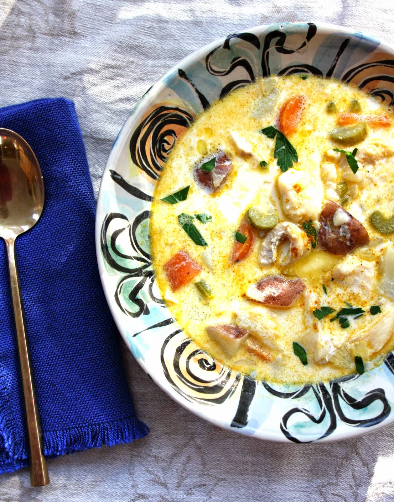 30 minute meals mom's lite fish chowder