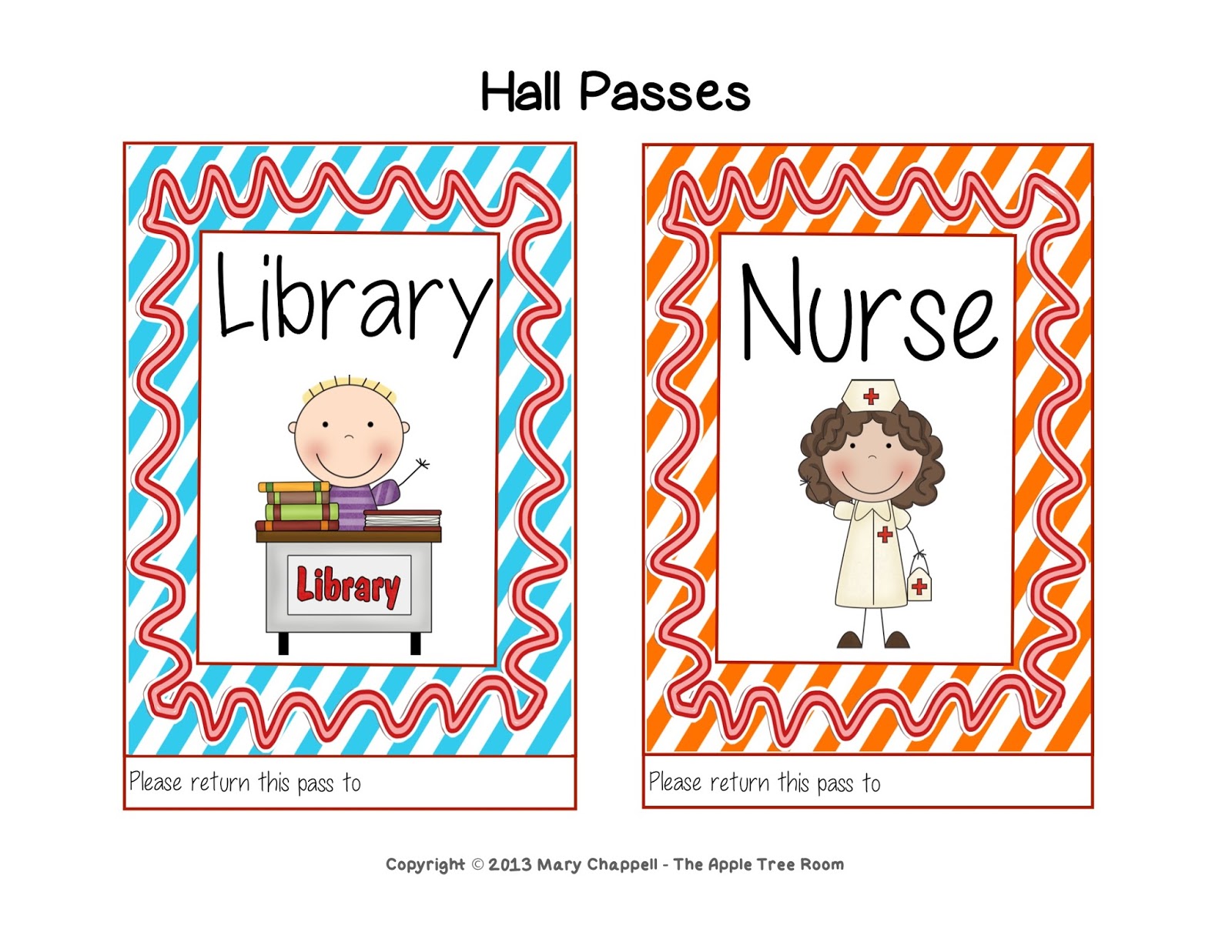 bathroom pass template