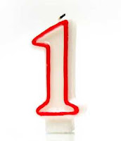 Number One Candle. Free source internet photo. No copyrights claimed