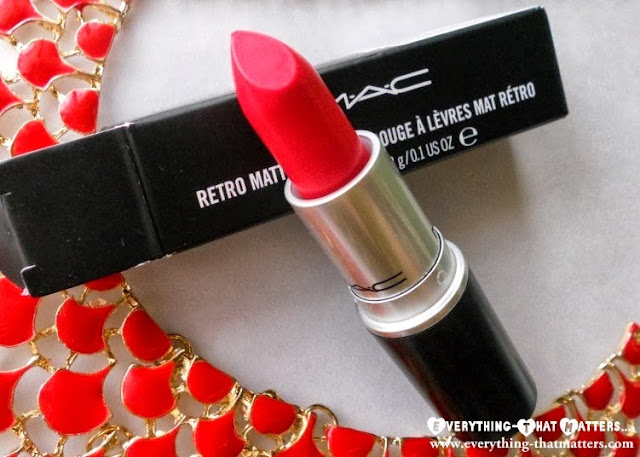 MAC Retro Matte Lipstick "Relentlessly Red": Swatches, Review And LOTD MAC+Retro+Matte+Lipstick+ RelentlesslyRed+Swatch+Review+Pictures+ETM