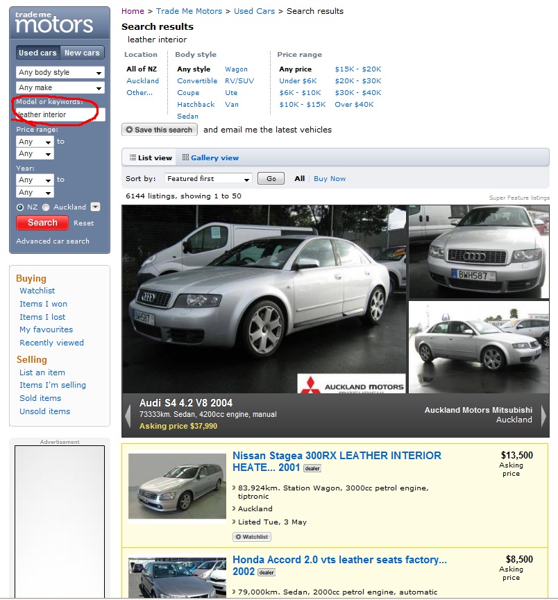 AutoBase Keywords and Trade Me Motors What dealers need to know