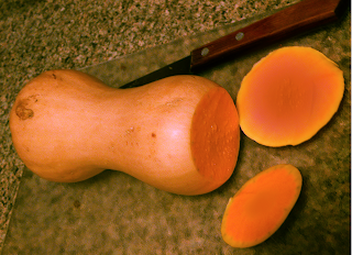 Butternut Squash with Ends Cut Off