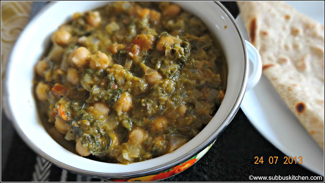 Palak Chole Masala Palak Chole Masala