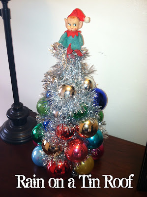 DIY Christmas Ornament Tree {rainonatinroof.com} #DIY #Christmas #ornament #tree