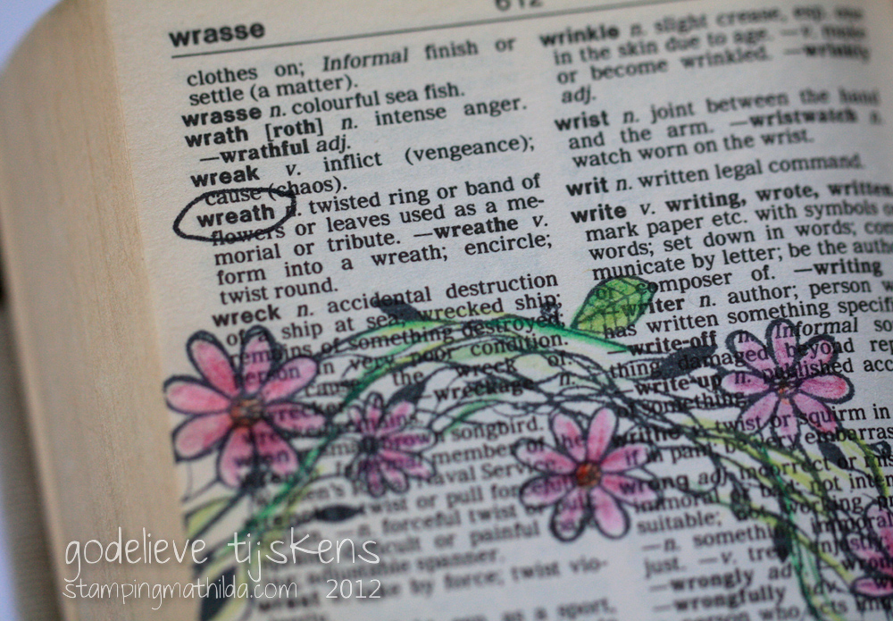 StampingMathilda Dictionary Wreath