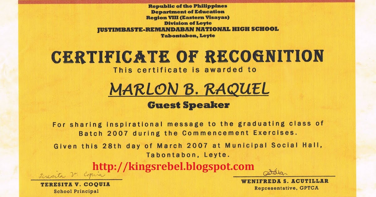Tidbits and Bytes: Example of Certificate of Appreciation ... Tidbits and Bytes: Example of Certificate of Appreciation ...