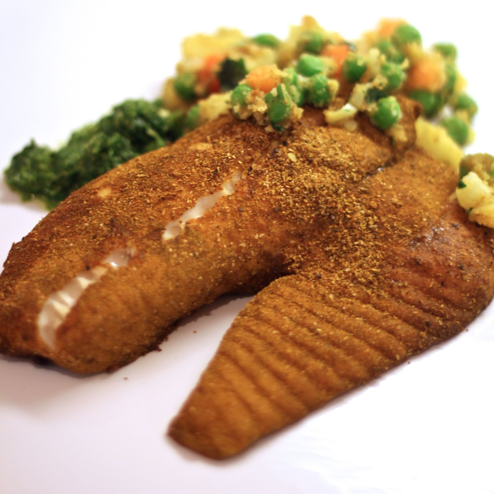 Jenessa's Dinners baked indian tilapia