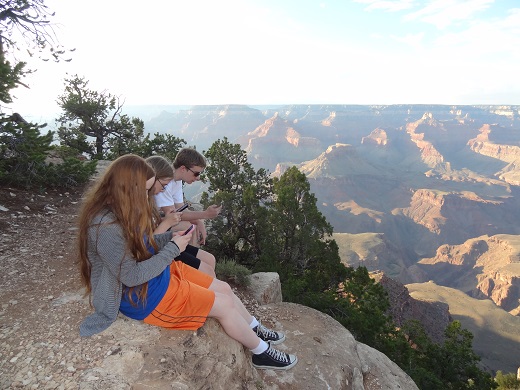 teenagers at the grand canyon