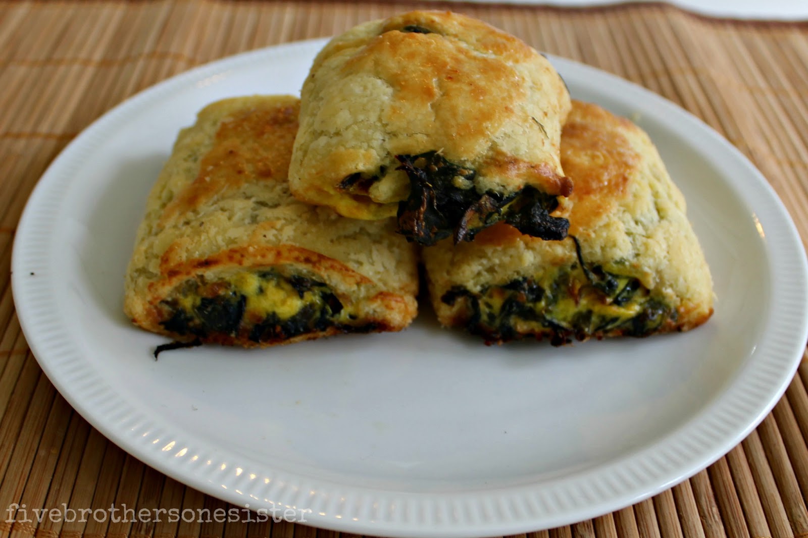 five brothers one sister spinach and cheese rolls with gf puff pastry