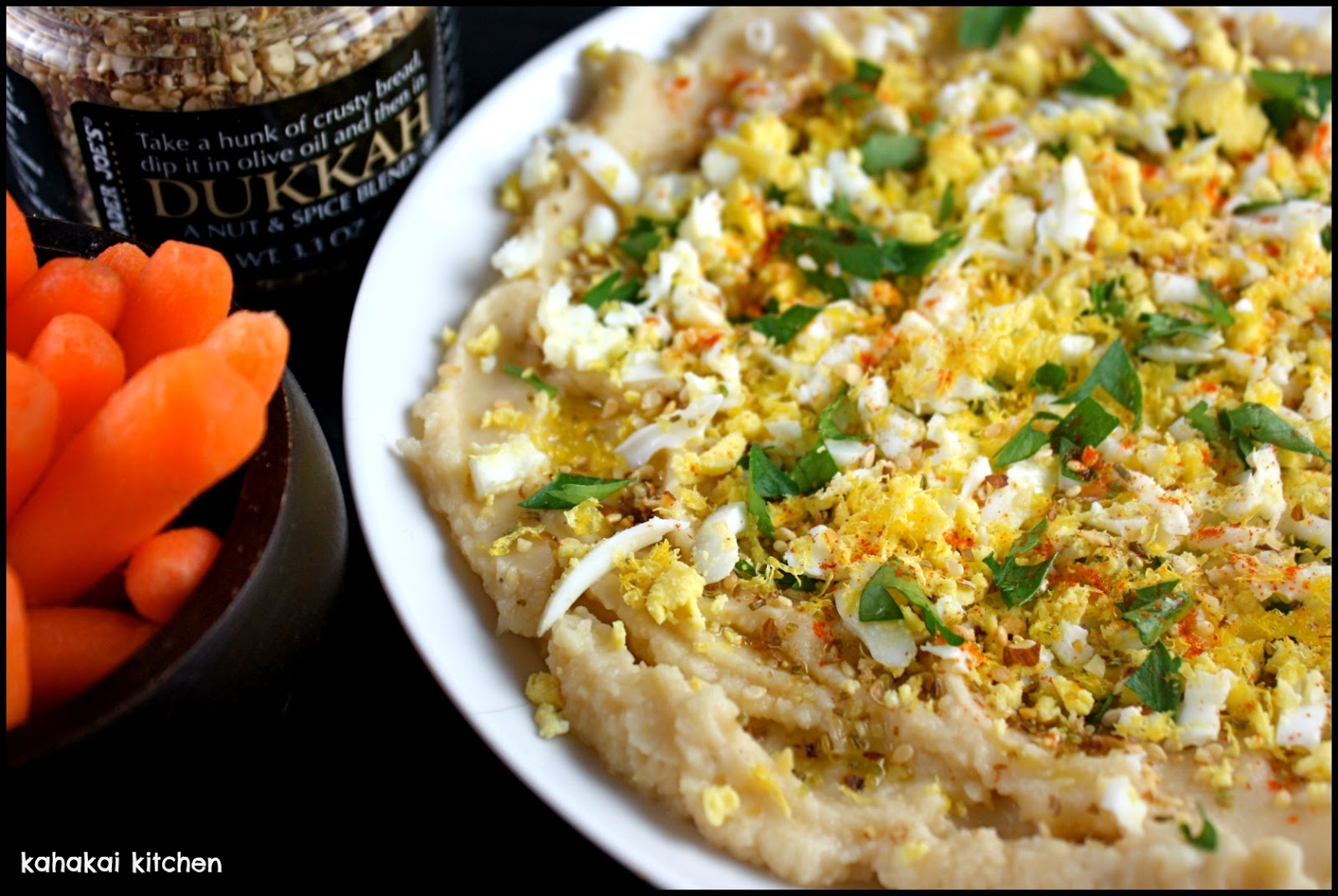 Kahakai Kitchen Butter Bean Purée with Dukkah & Egg An Ottolenghi Hummus Variation