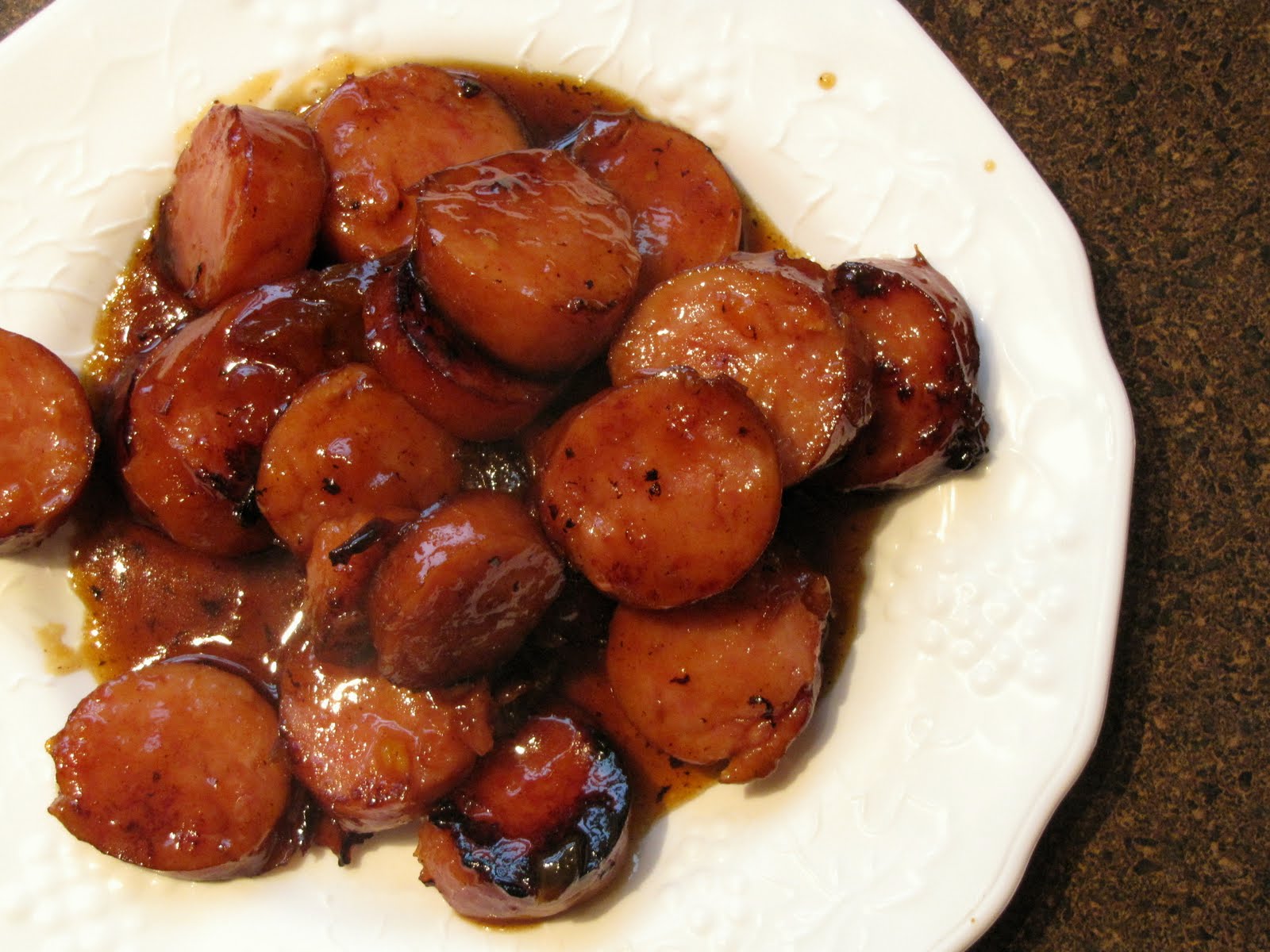 a little of this... {Apricot Kielbasa}