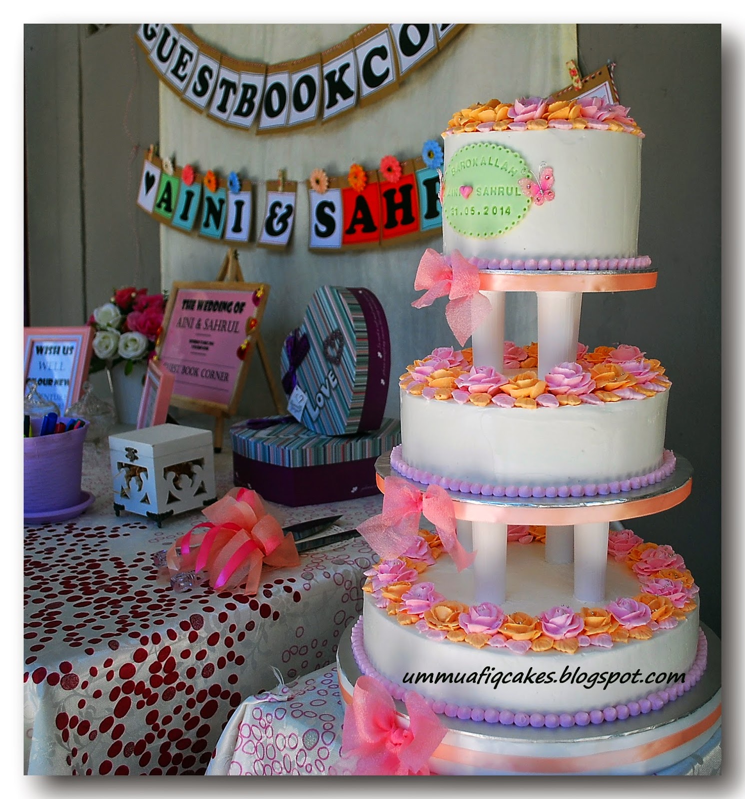 UMMU AFIQ CAKES TELUK INTAN, PERAK 012 9291261 'PINK' DAN 'PEACH'.