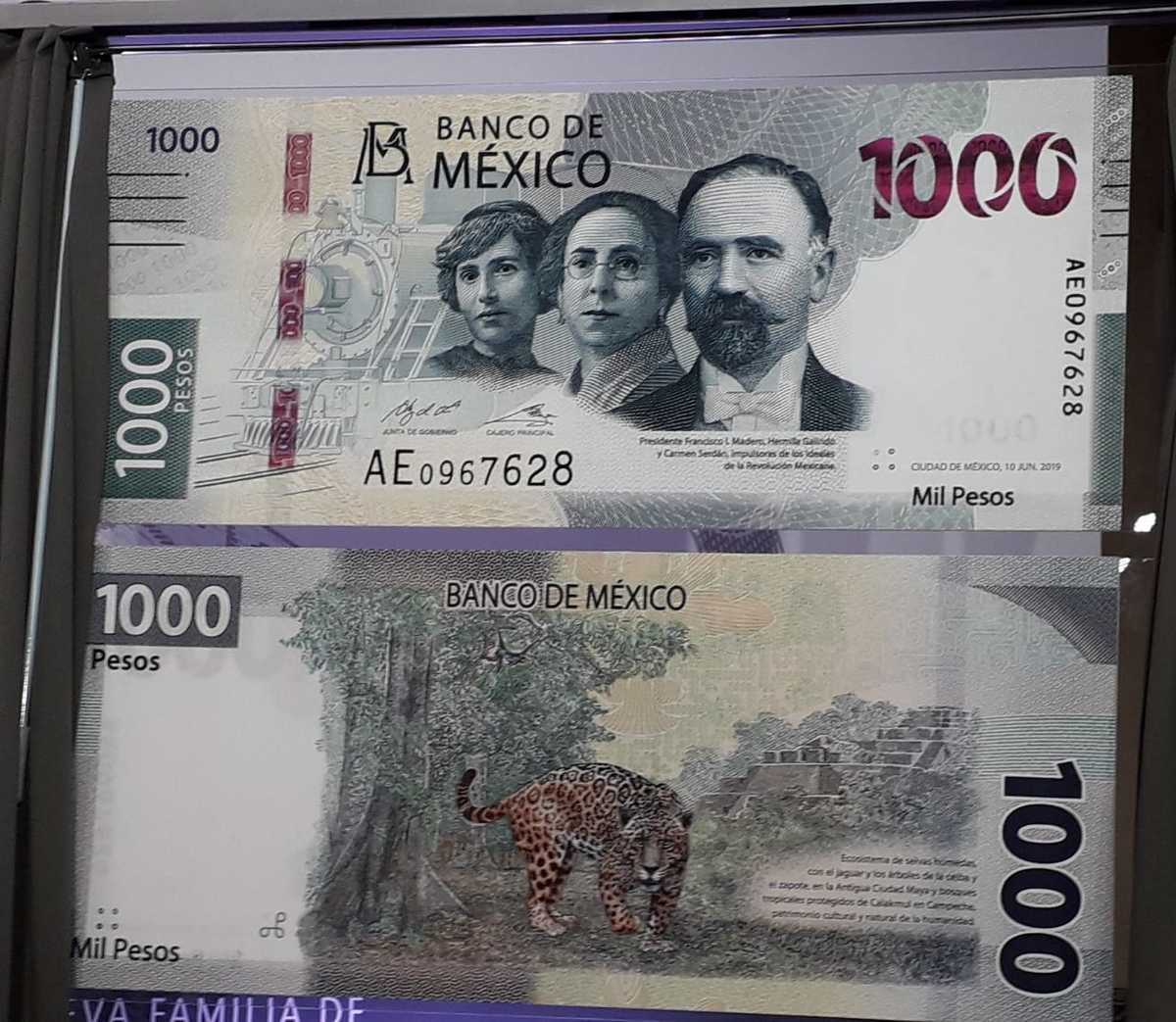 Carmen Serdán, Hermila Galindo y  Madero en el nuevo billete de mil pesos