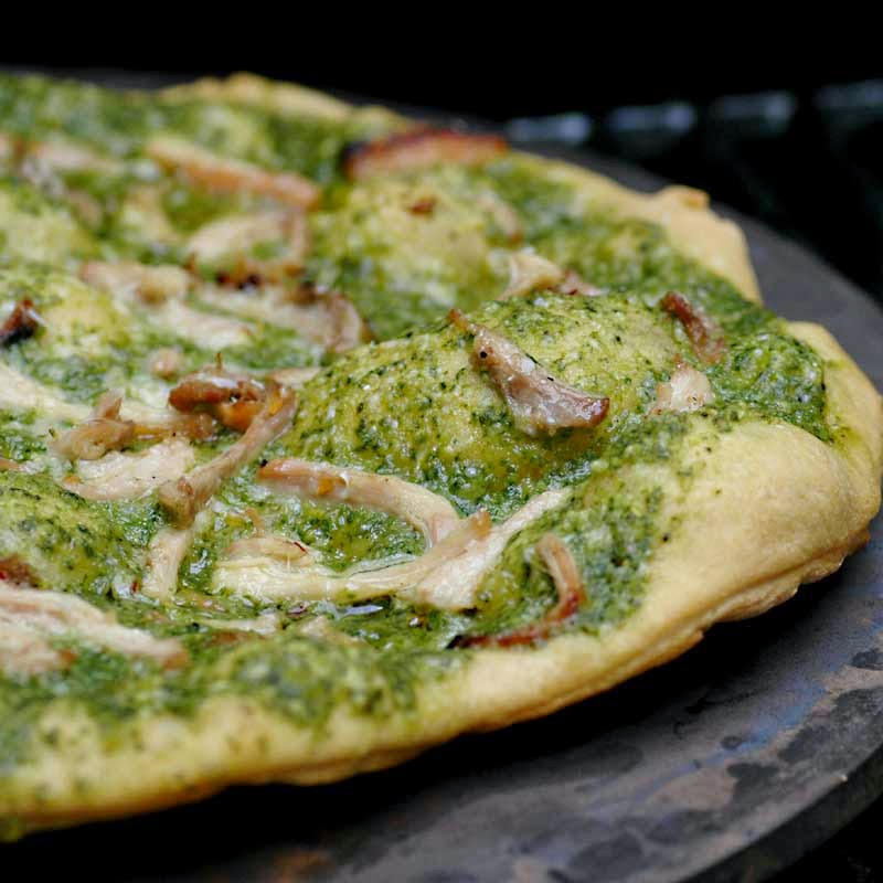 Savoring Time in the Kitchen Grilled Chicken and Pesto Pizza