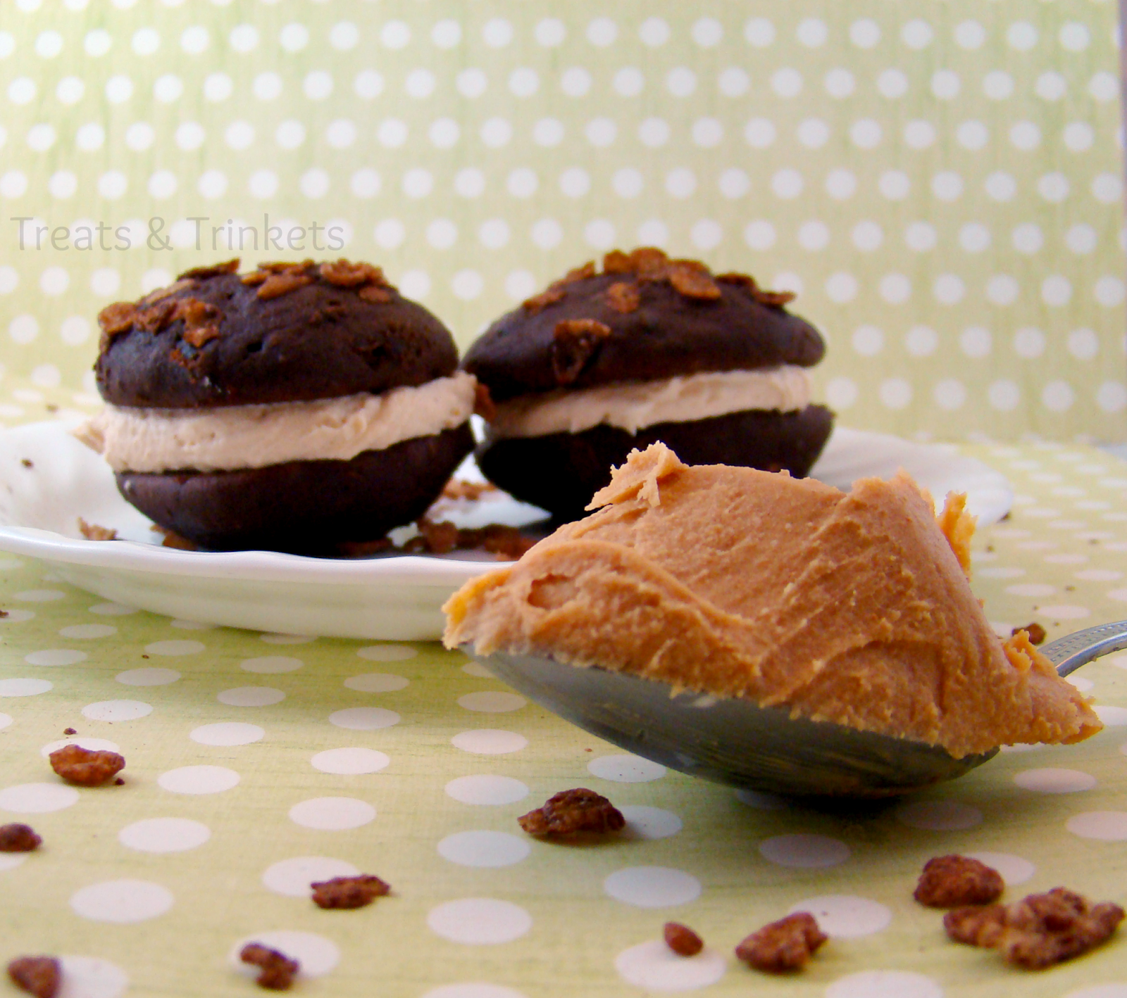 Treats & Trinkets Peanut Butter and Cocoa Pebbles Whoopie Pies