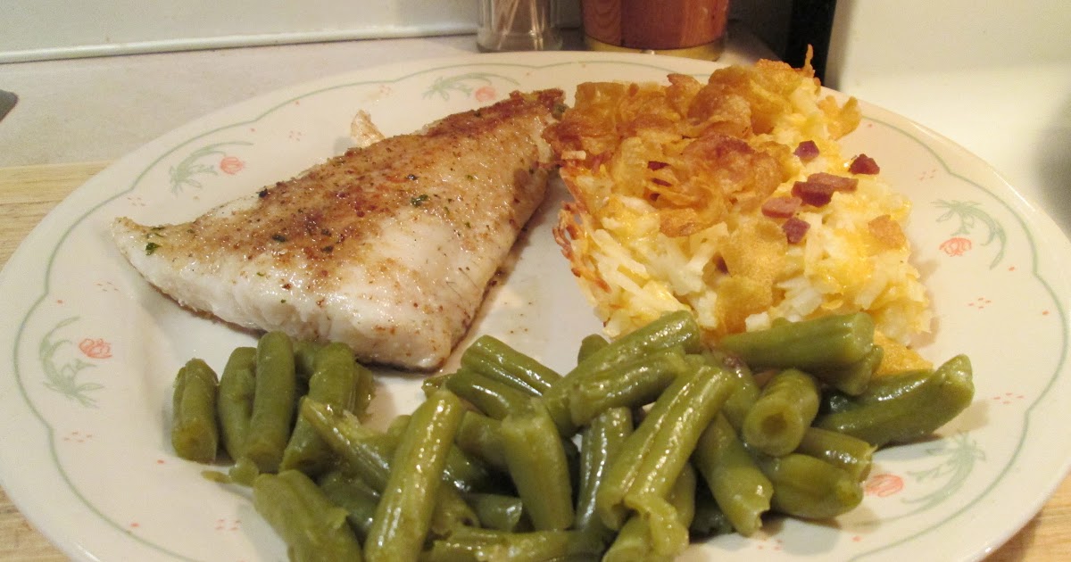 Diab2Cook Fried Walleye w/ Cheesy Potato Casserole, Green Beans, and