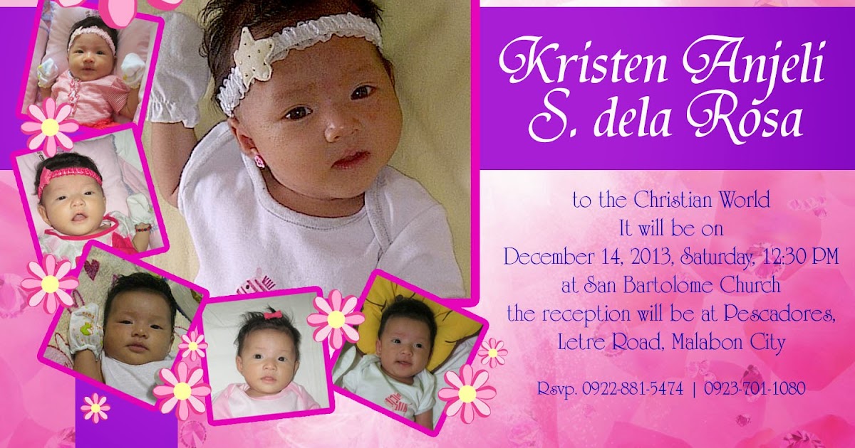 Christening invitation Card Design 01
