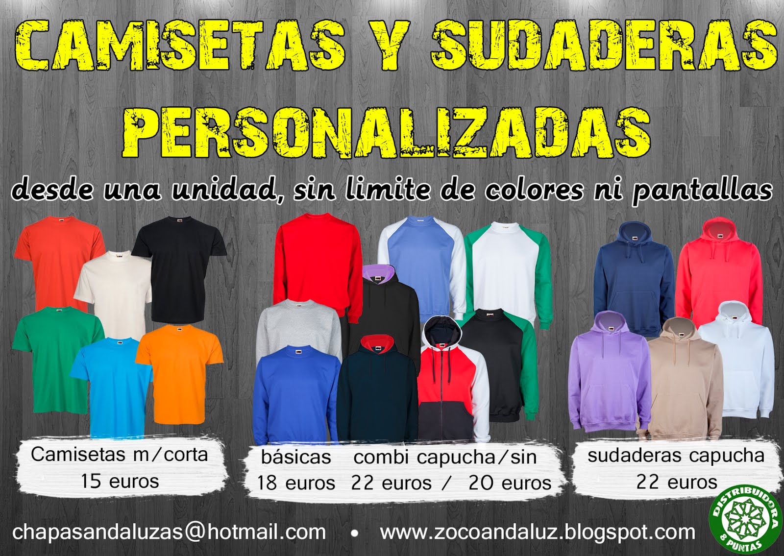 Camisetas y sudaderas personalizadas