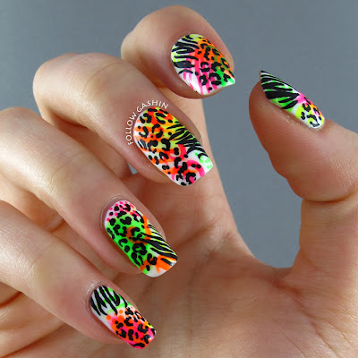 Neon Animal Print: lightbox CFL light