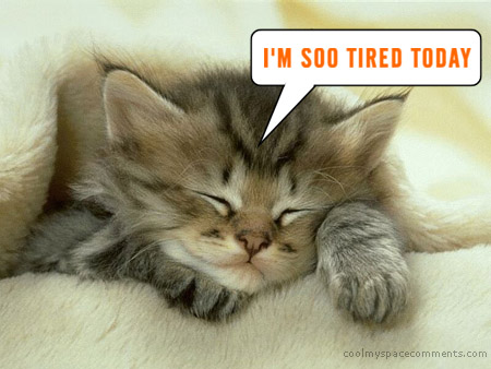 My Workout Blog: I'm tired!