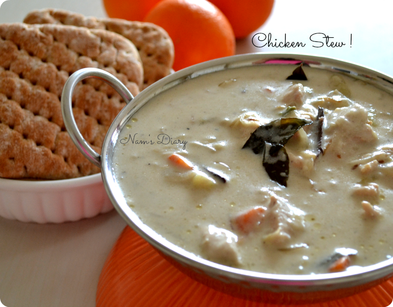 Nam's Diary Chicken Stew {Kerala style}
