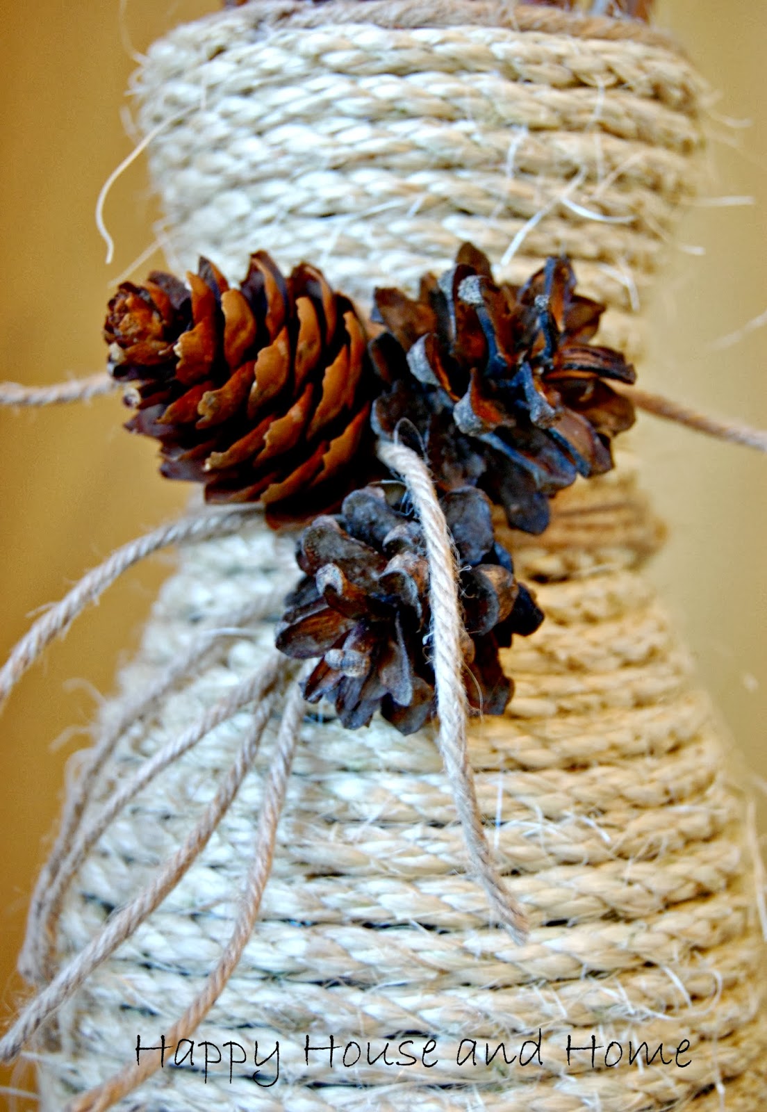 Happy House and Home Jute Vase from an Old Unused Carafe