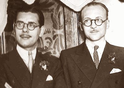 Los ajedrecistas Antonio Medina y Rafael Llorens
